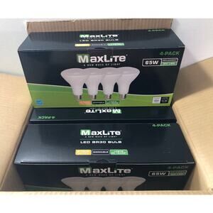MaxLite Flood LED Bulb, 8W 65W-650 Lumens, Dimmable 3~4pk (12) Soft White